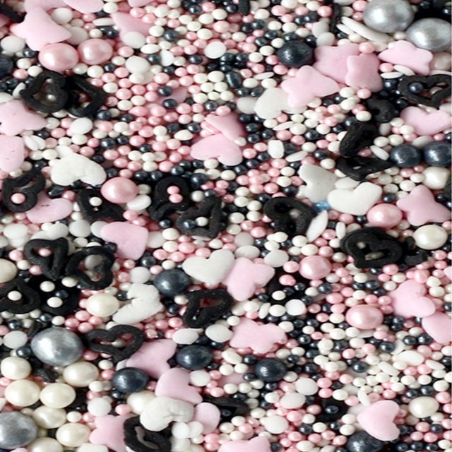 Wholesale Black Edible Candy Sprinkles For Cake Decorations,Sugar Vermicelli Colored Cake Decoration