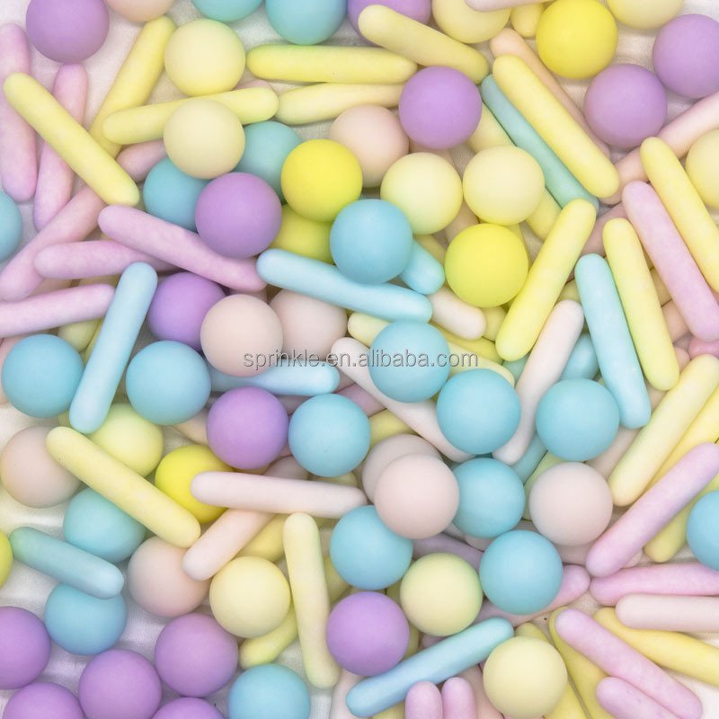 Bright Colorful Bead Sprinkle for Cake Decoration edible various designs sweet sugar newest 2024