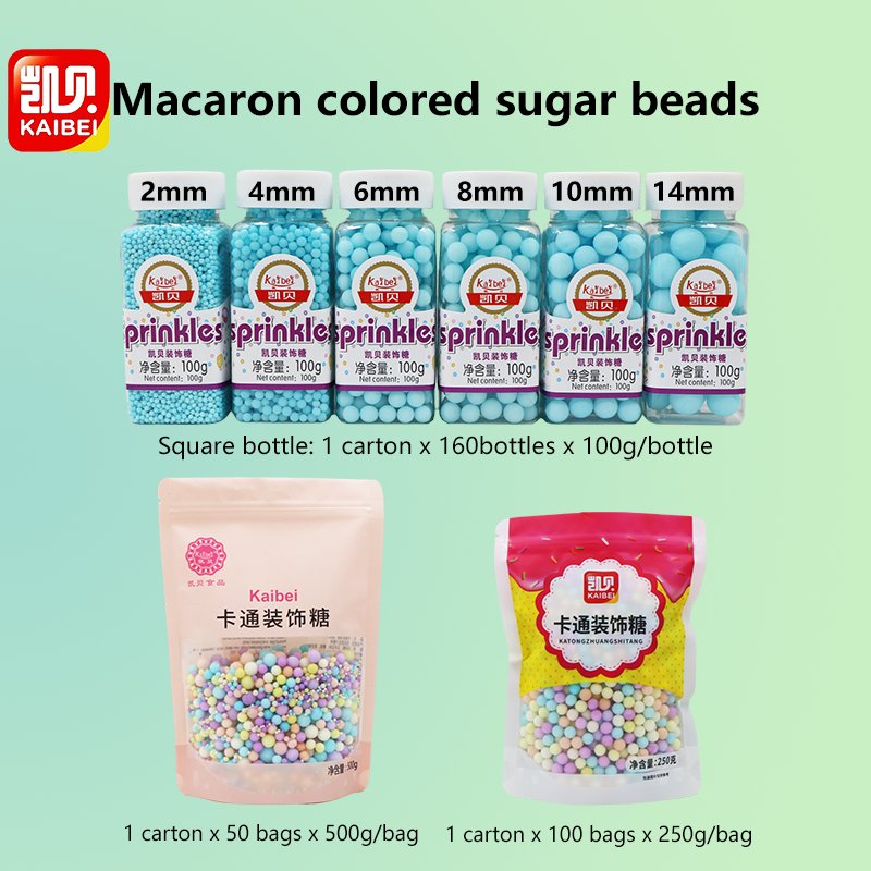 8mm Pearl Matte Sugar Beads Sprinkles Edible Cake sprinkles for Bakery