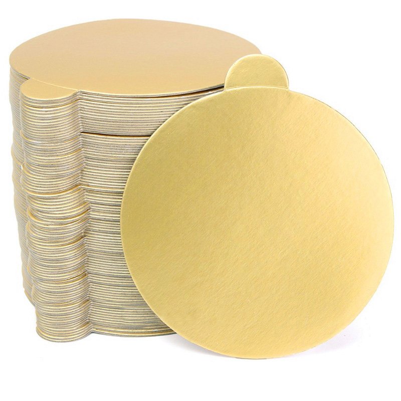 Water Proof Oil Proof Corrugated Gold Silver Single Wall Circle Scalloped Edge Cake Card Base Cake Board Cake Bases Boards