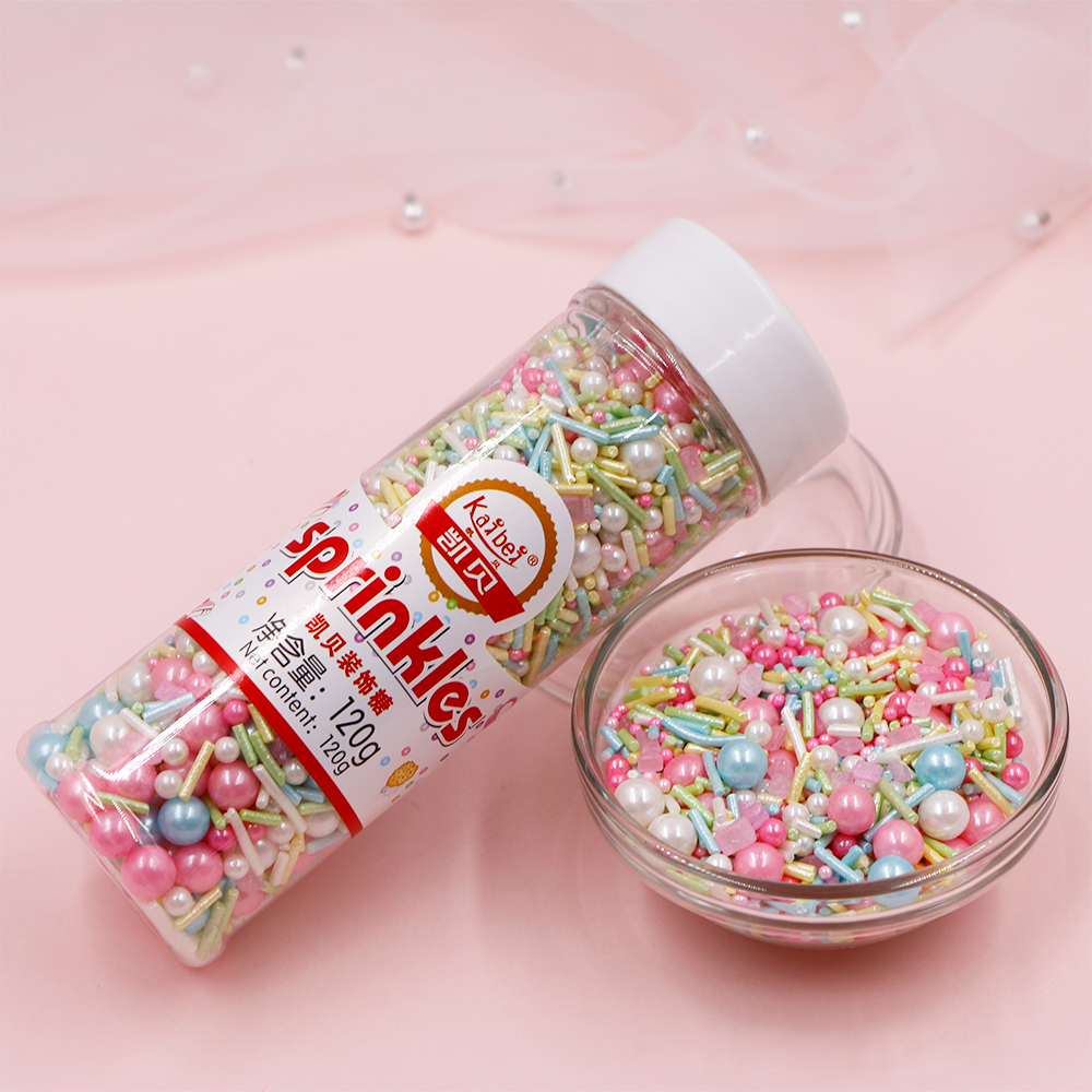 Wholesale Halal Edible Rainbow Sprinkles for Cake Decoration Solid Sugar sprinkles in Bottle or Bag Packaging