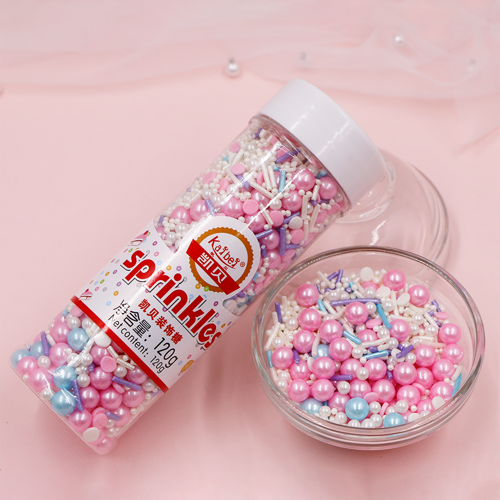 Wholesale Halal Edible Rainbow Sprinkles for Cake Decoration Solid Sugar sprinkles in Bottle or Bag Packaging