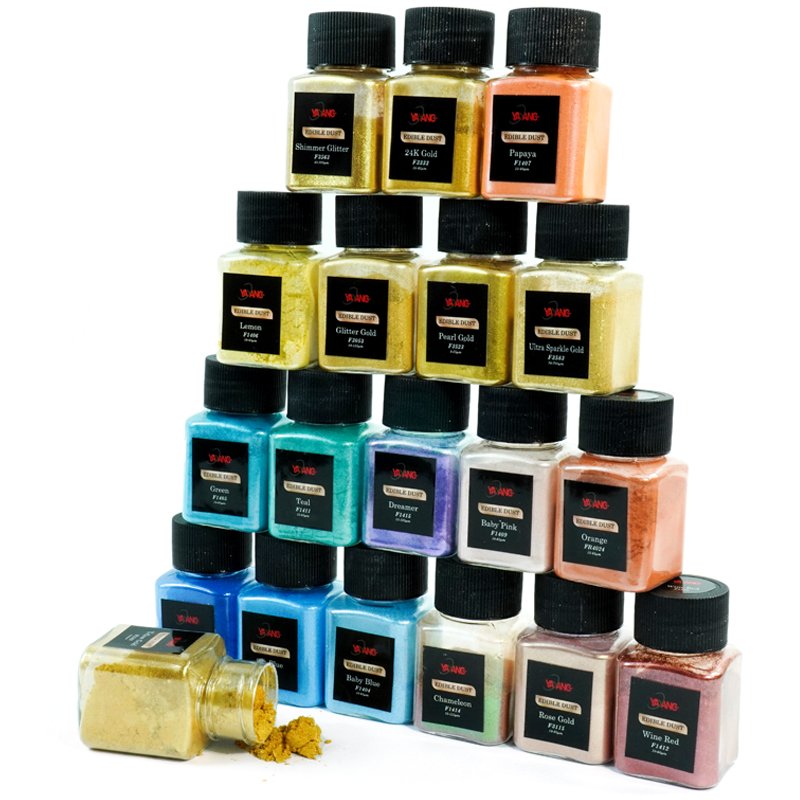 Gold Color Edible Glitter Food Grade Pearl Pigment Edible luster Dust for Drink Cake Candy