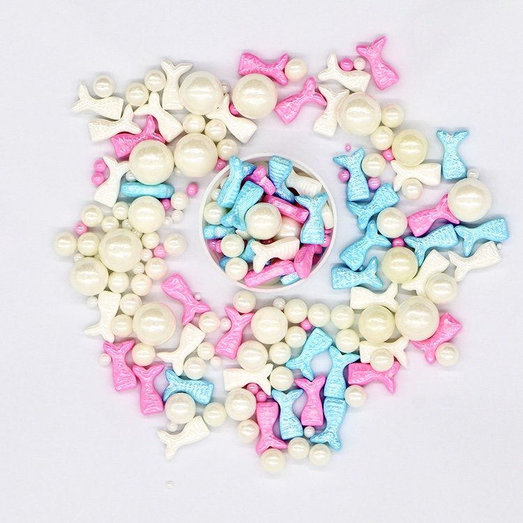 Yasin Bakery Mini 4 Cells Sugar Beads Cotton Candy Jimmies Bakery Ingredients Edible Sprinkles Cake Decorations