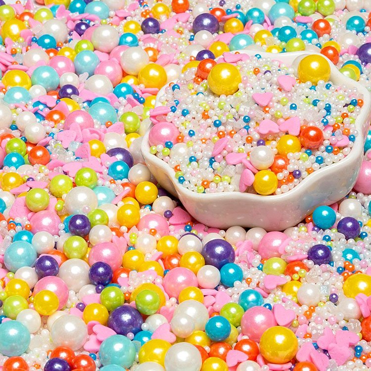 Widely Used Superior Quality Sugar Candy Edible Glitter Star Sprinkles Mix Bright Color