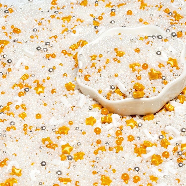 Widely Used Superior Quality Sugar Candy Edible Glitter Star Sprinkles Mix Bright Color