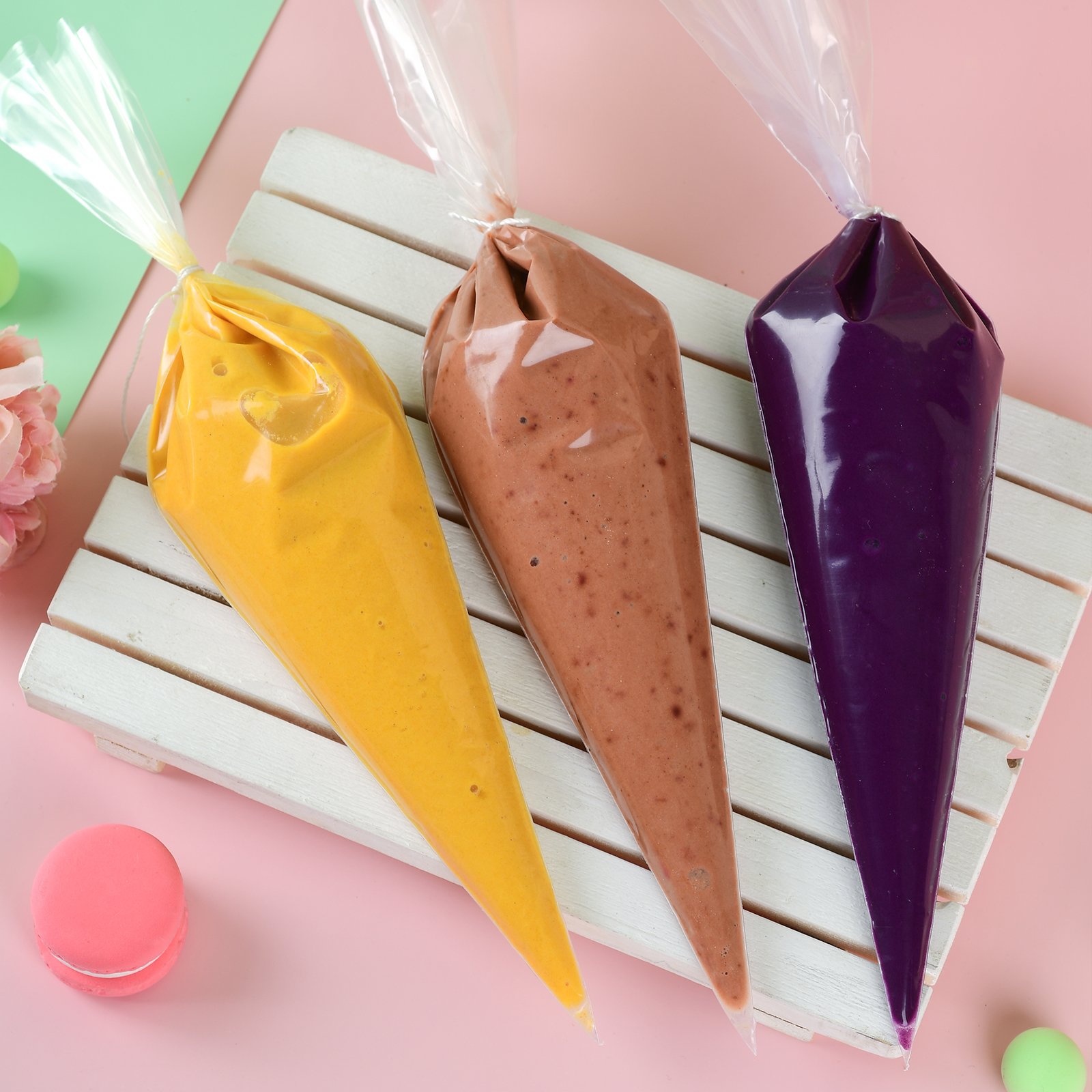 Biodegradable one time reusable cafe reustarant wedding puff cookie pastry plastic bags cake decoration icing pastry piping bag