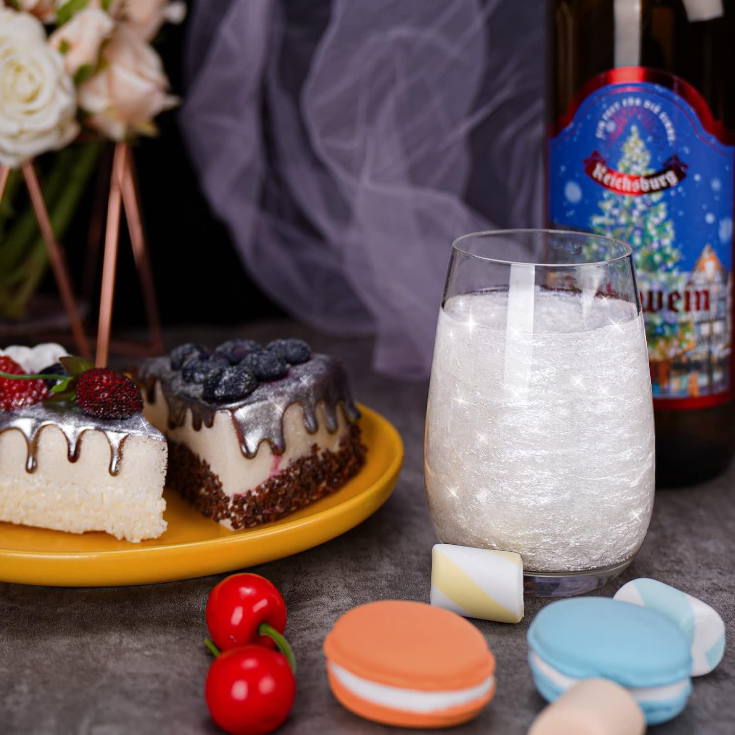 Edible Glitter 2.5g bar-shaped packaging white edible glitter for drinks