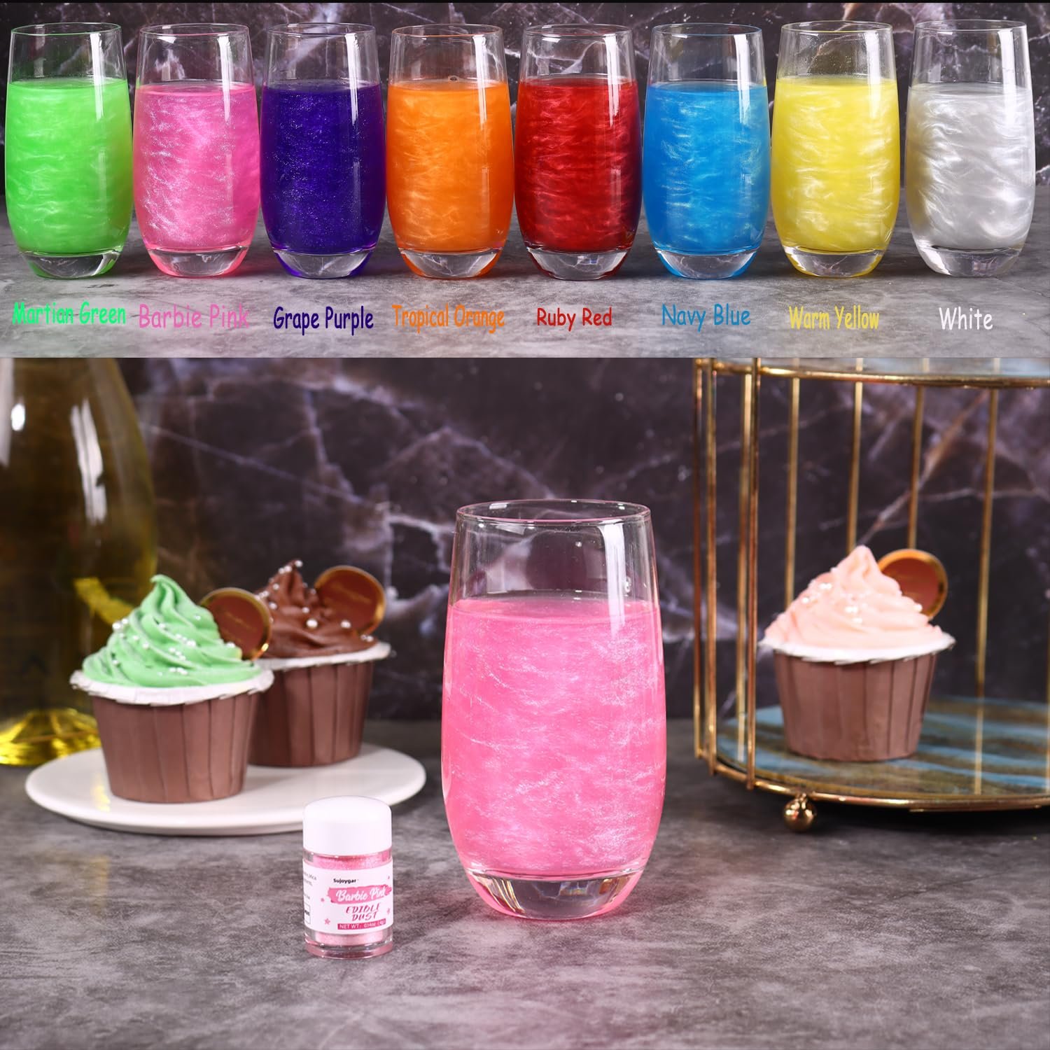4g Shimmer Luster Dust for Cake Decorating Cocktail Baking Strawberries Chocolates Cupcakes