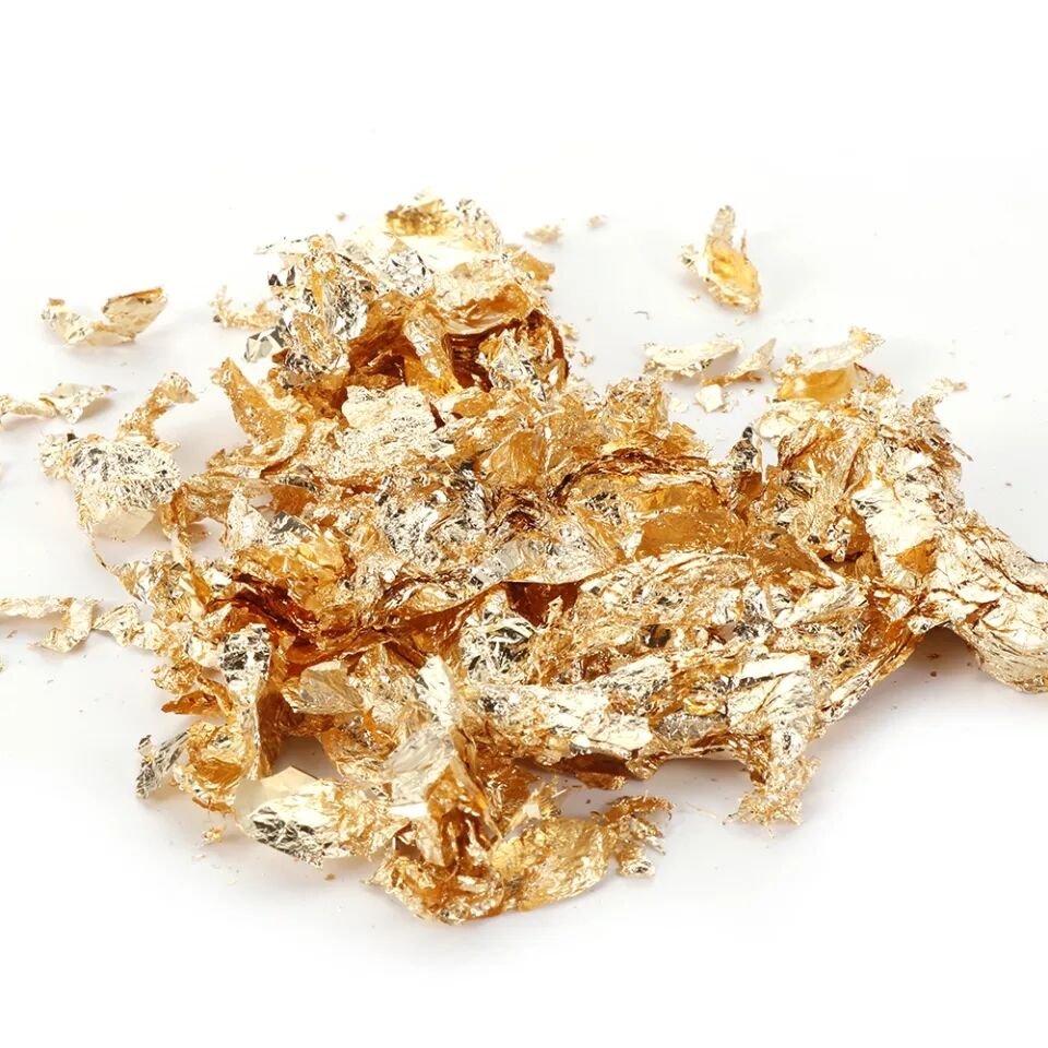 Factory Price Cake Gold Foil paper 24K Gold Leaf Foil Sheets Gilding Metal Foil for Cake Dessert Beauty Decoration gold leaf