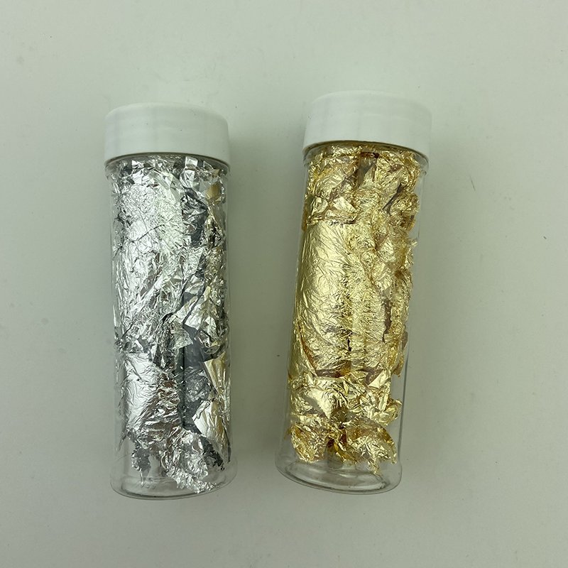 Factory Price Cake Gold Foil paper 24K Gold Leaf Foil Sheets Gilding Metal Foil for Cake Dessert Beauty Decoration gold leaf