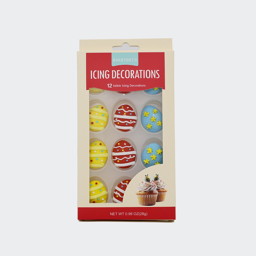 Easter egg royal icing decoration for cake