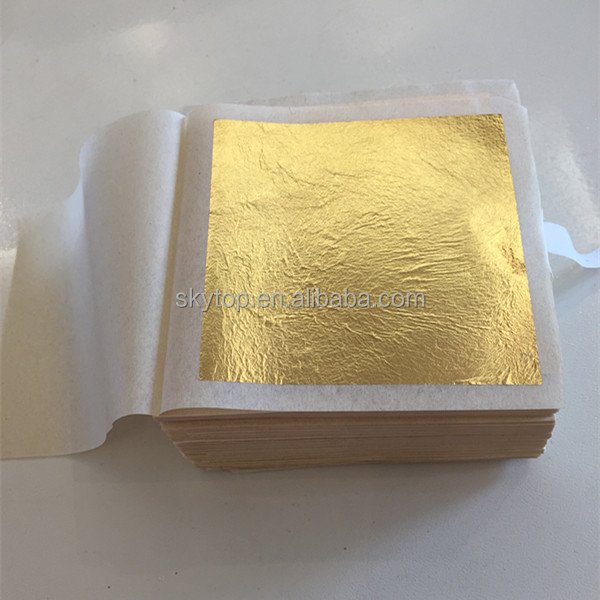 edible gold foil paper 9.33*9.33cm gold leaf for cake, ice cream, cupcake decoration