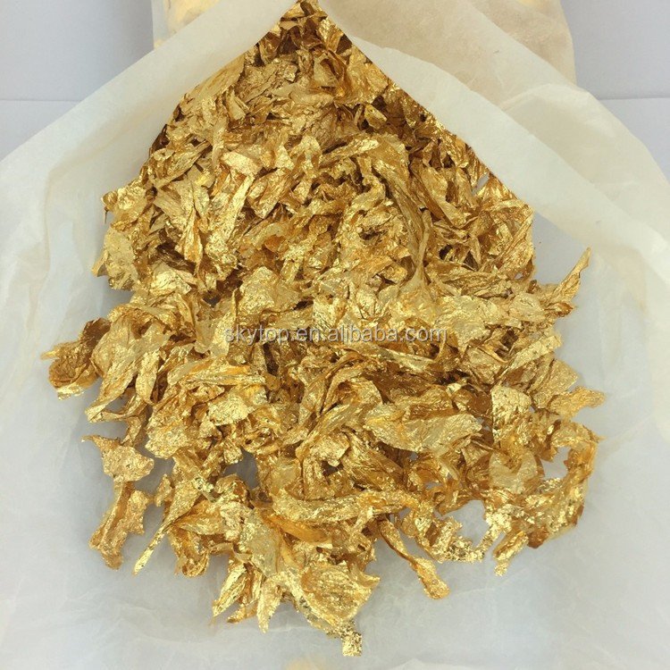 edible gold foil paper 9.33*9.33cm gold leaf for cake, ice cream, cupcake decoration