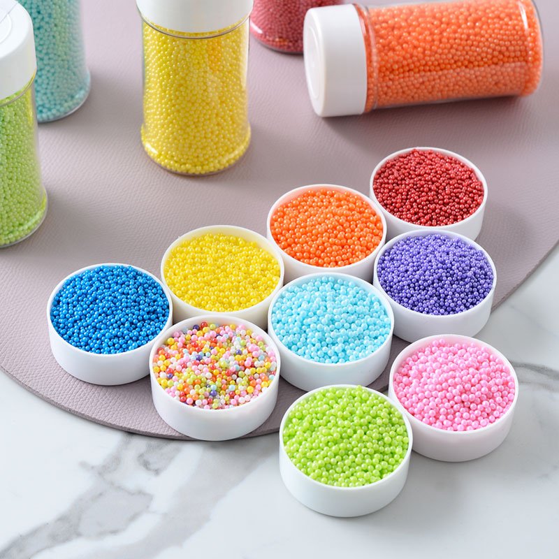Factory direct wholesale single color edible molded candy pearlized 2mm colorful nonpareils in 85g bottle for cake cupcake macar