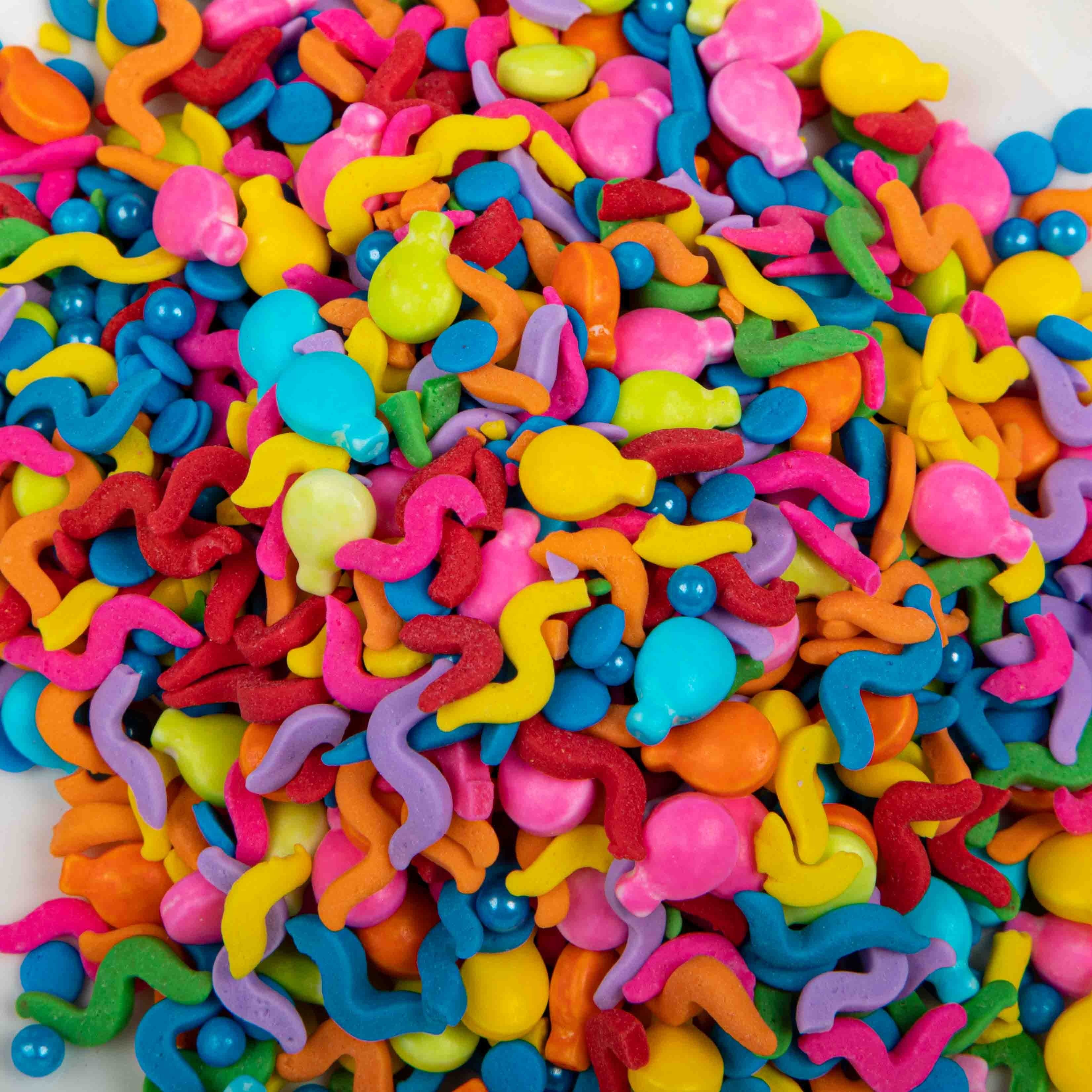 Round Quin Sprinkles Colorful Cut Sprinkles For Cake And Donut Decorate