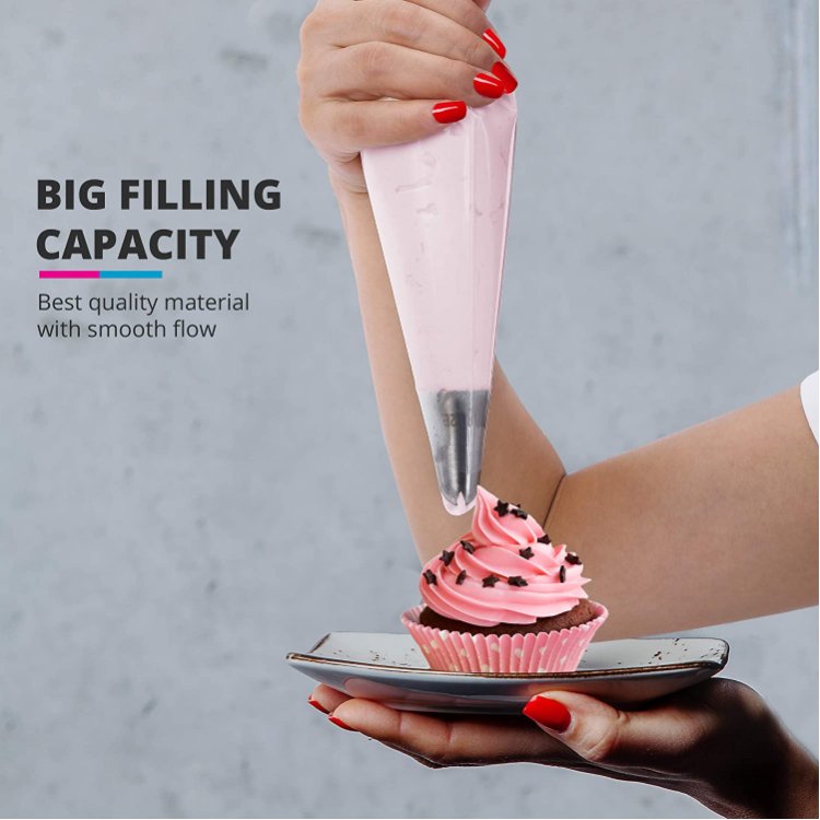 high quality custom Reusable Cake Decorating silicone pastry bag Silicone Piping Cupcake Bags ODM