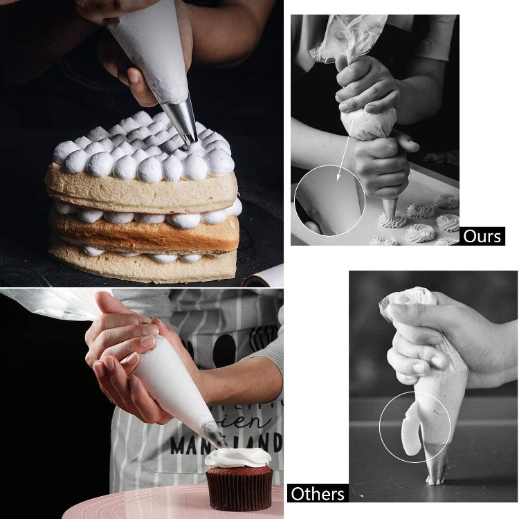 high quality custom Reusable Cake Decorating silicone pastry bag Silicone Piping Cupcake Bags ODM