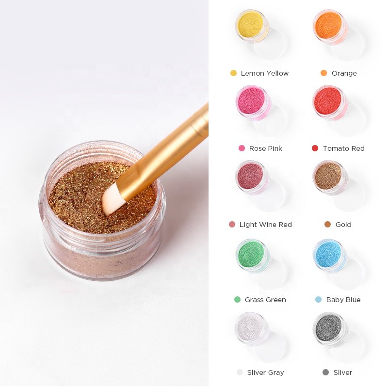 EU Standard Food Grade Sparkle E171 Free Cake Powder 10 Colors Edible Glitter Cake Decoration Edible Glitter for Drinks for Cake
