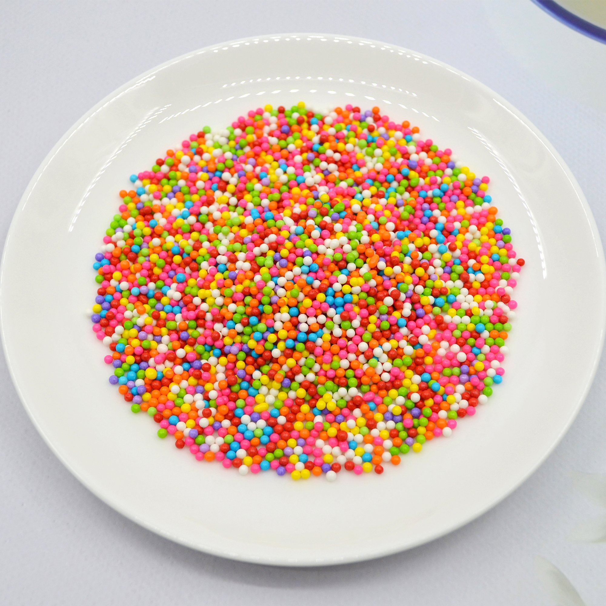 Christmas candy rainbow Nonpareils cake sprinkles edible sugar sprinkles pearls 2mm for donut cake bread cake dressing tools