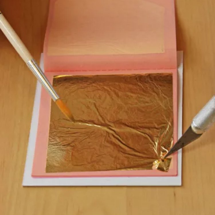 Eatable gold leaf edible 24K Gold Leaf Sheets for Cake Candy Chocolate Decoration