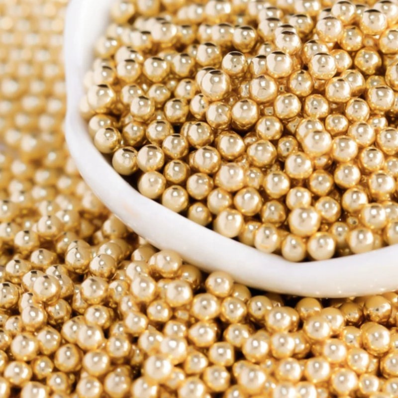 Sugar Sprinkles Cake Decoration Edible Gold Bead For Baking Decoration