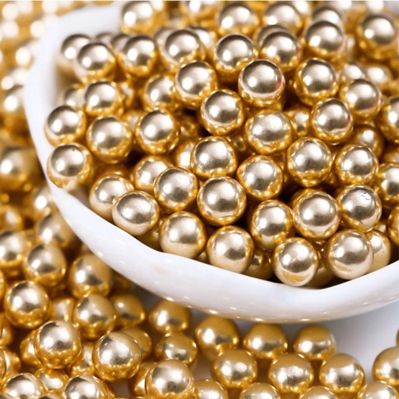 Sugar Sprinkles Cake Decoration Edible Gold Bead For Baking Decoration
