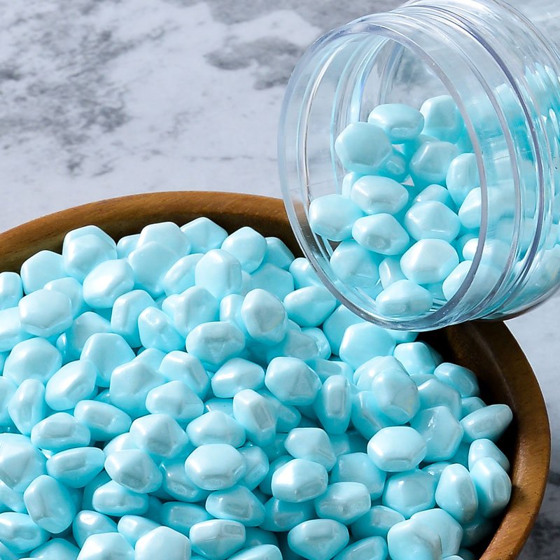 Pressed candy pearlizd shinny colorful diamond edible candy OEM accepted dragee edible cake decorations shaped sprinkles edible
