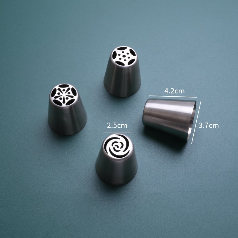4pcs/Set Russian Tips Cake Decorating Tips Icing Nozzles