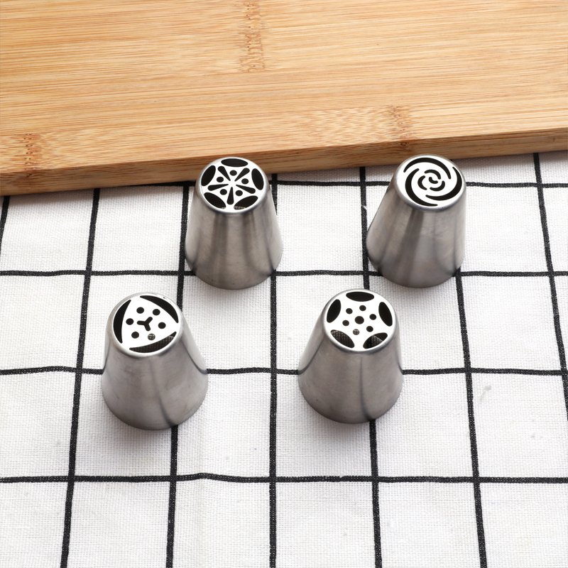 4pcs/Set Russian Tips Cake Decorating Tips Icing Nozzles