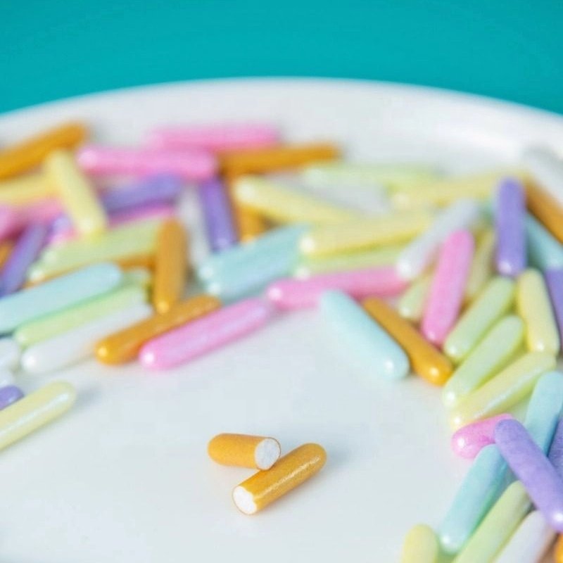 Large Sugar Rod Sprinkles Food Safe Ingredient for Cookies, Cupcakes, Cakes, Cake Pops Bag Packaging Ningbo Solid Cool and Dry