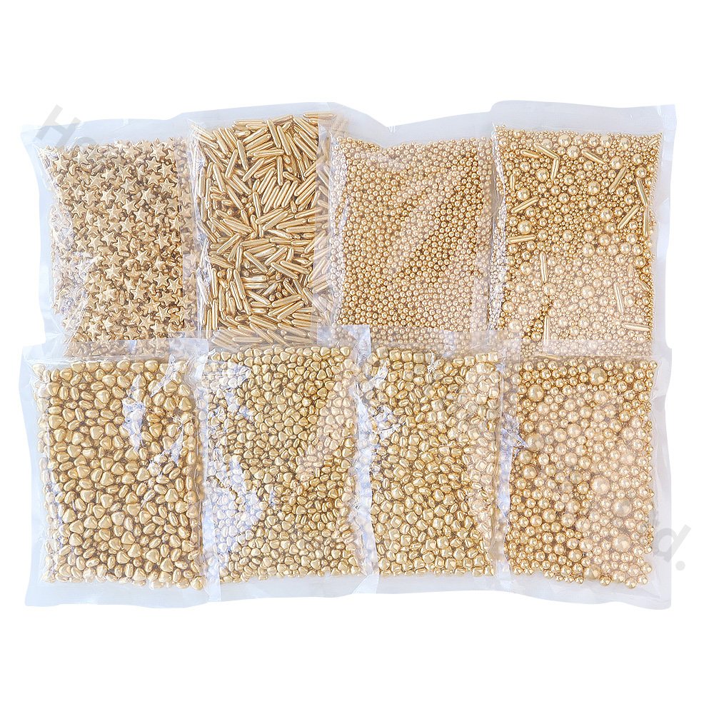 Pearl Sprinkles Cake Decorating Metallic Gold Rod Sugar Ball DIY Baking Tools bakery decoration ingredients cake sprinkles
