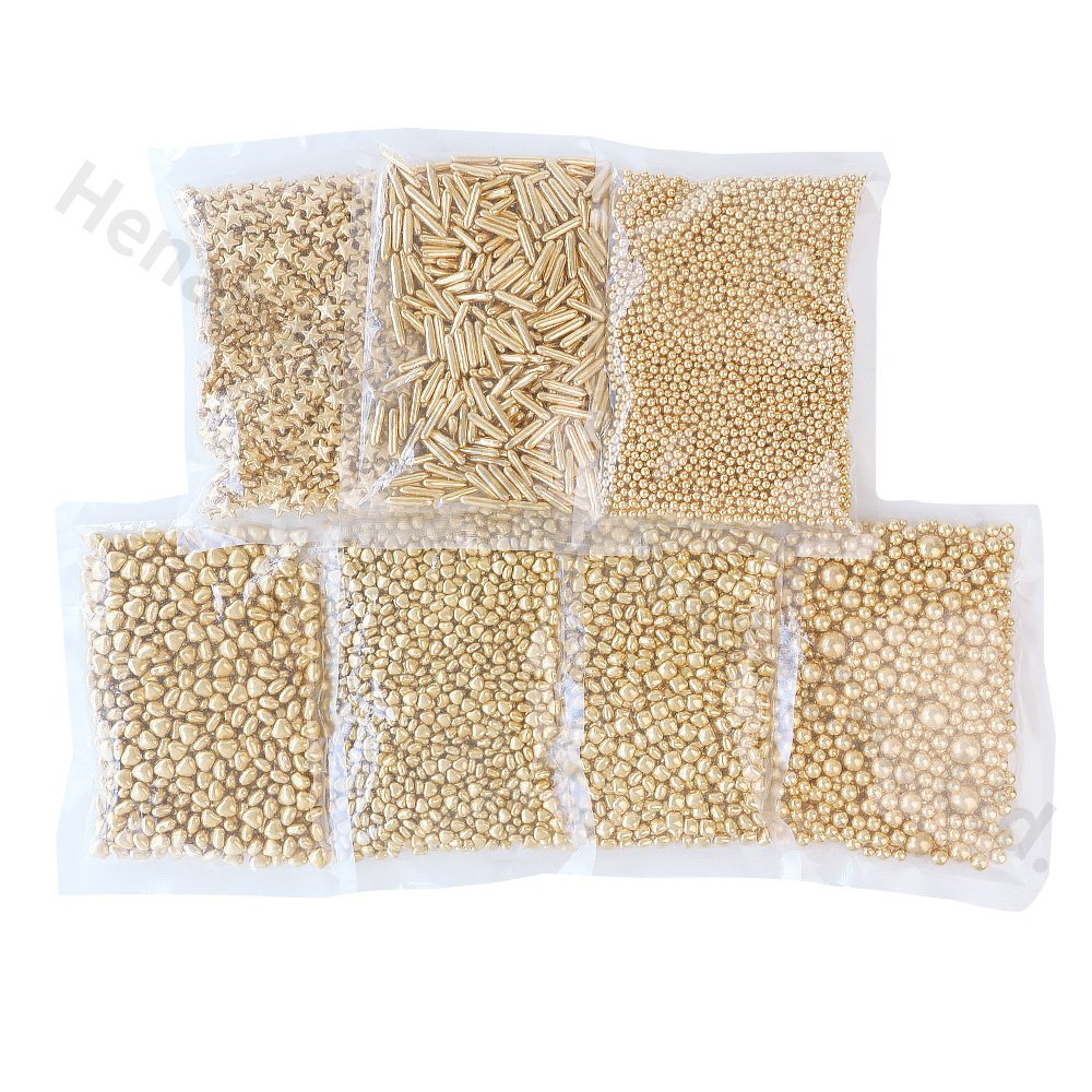 Pearl Sprinkles Cake Decorating Metallic Gold Rod Sugar Ball DIY Baking Tools bakery decoration ingredients cake sprinkles