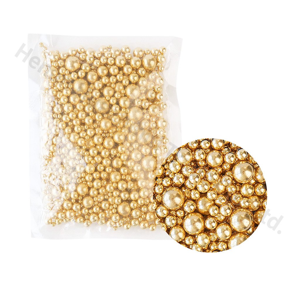 Pearl Sprinkles Cake Decorating Metallic Gold Rod Sugar Ball DIY Baking Tools bakery decoration ingredients cake sprinkles