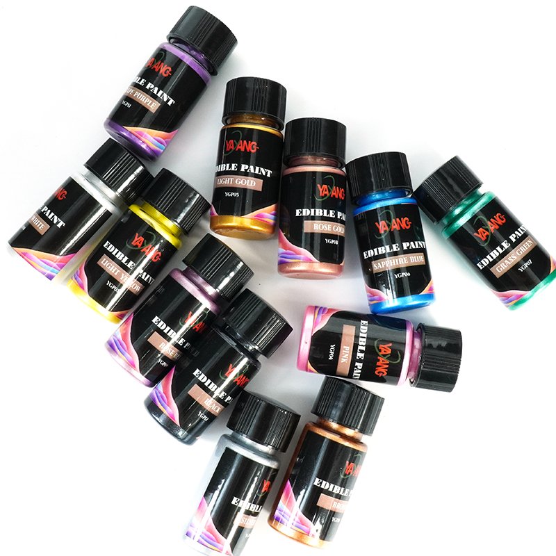 Wholesale Food Grade Shimmer Liquid Coloring Set for Cake Decoration 12 Colors Glitter Set