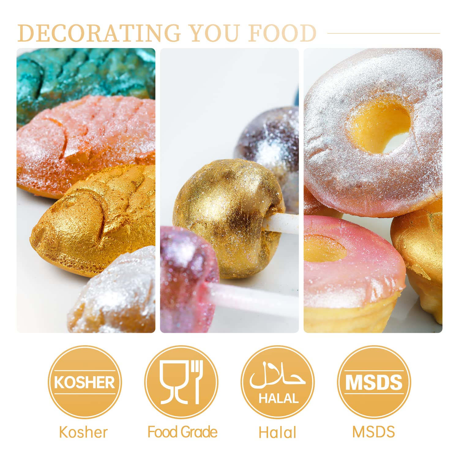 Hot Sell Glitter Gold Cake Decoration Powder Edible Shimmer Glitter