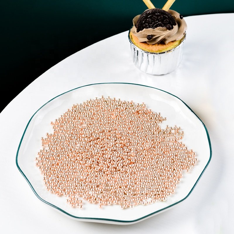 Lovebakery 6 Colors 4mm Natural Comestible Laser Sugar Pearls For Cookies Bakery Ingredients Edible Sprinkles Cake Decoration
