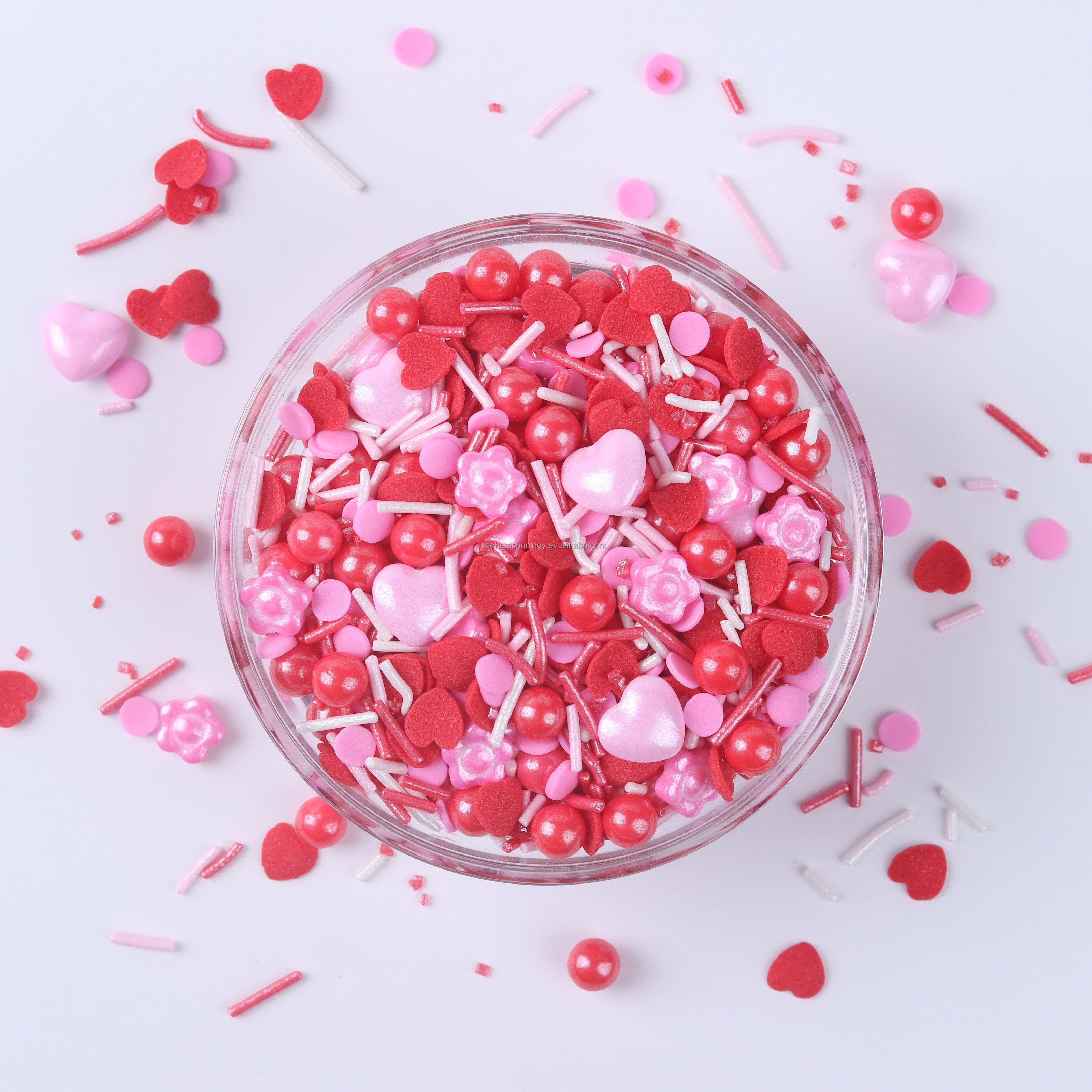 Pearl Heart Trending Products 2023 New Arrivals Valentine Sprinkles Cake Decoration Edible Sprinkles Cake Topper for Cake Shop