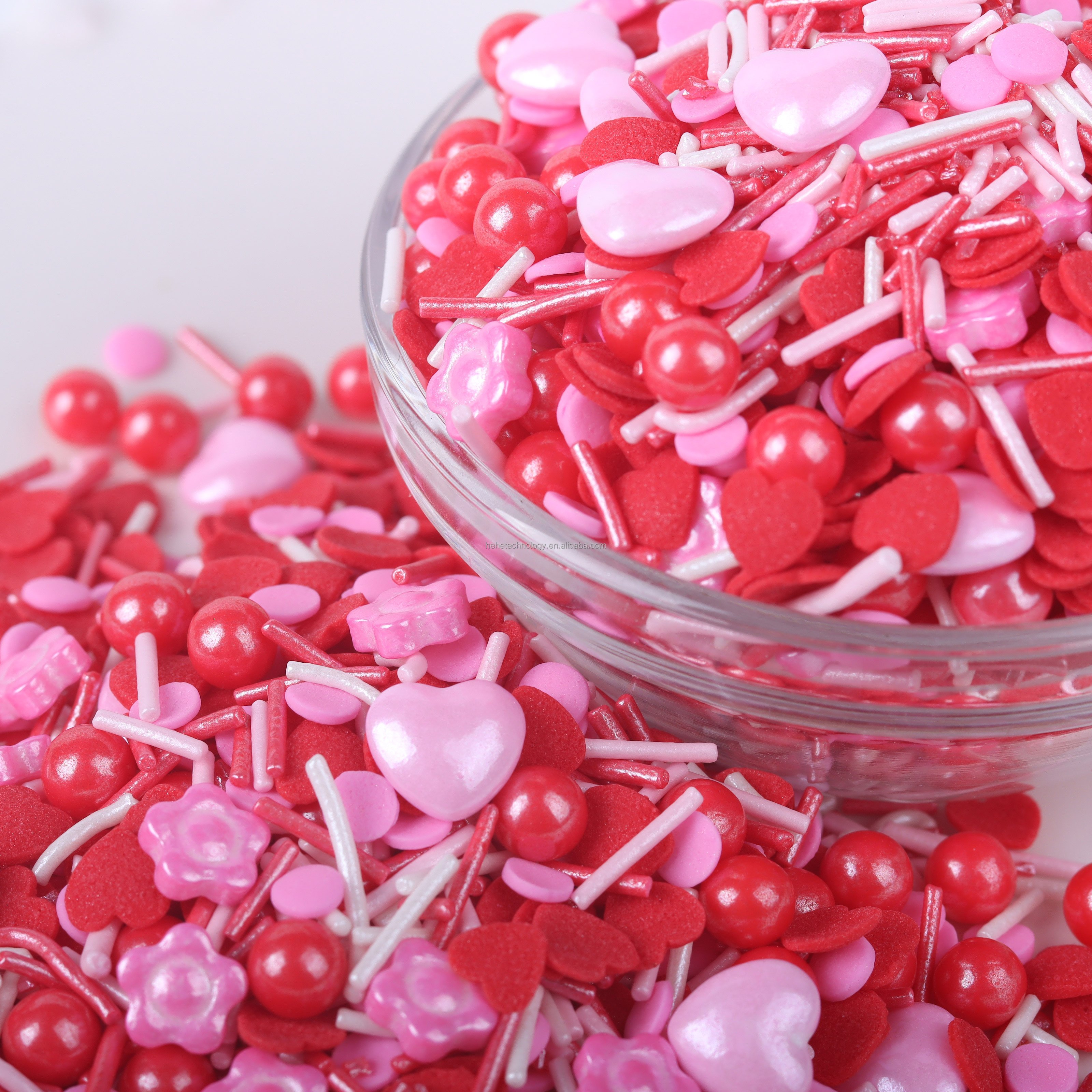 Pearl Heart Trending Products 2023 New Arrivals Valentine Sprinkles Cake Decoration Edible Sprinkles Cake Topper for Cake Shop