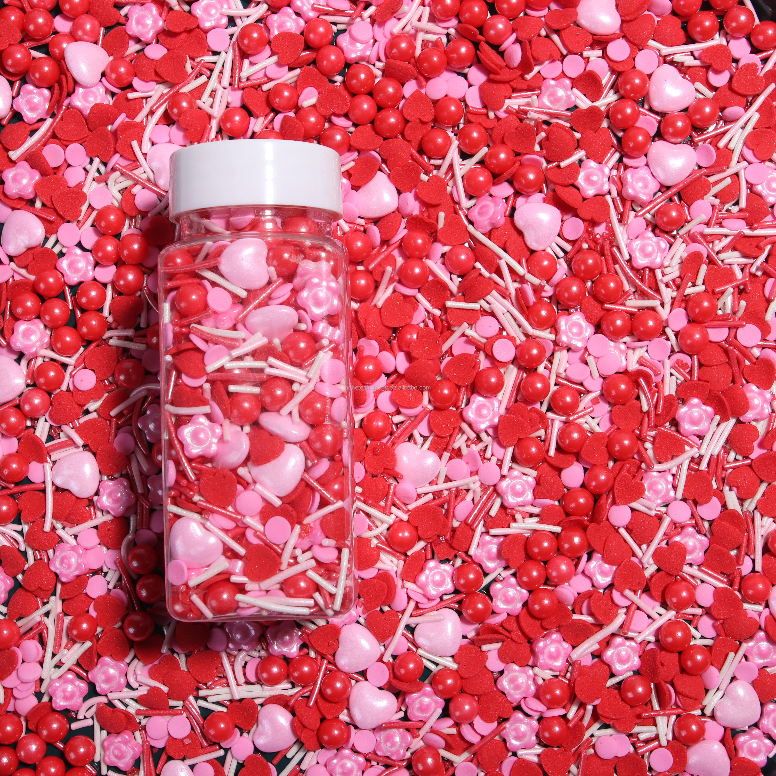 Pearl Heart Trending Products 2023 New Arrivals Valentine Sprinkles Cake Decoration Edible Sprinkles Cake Topper for Cake Shop