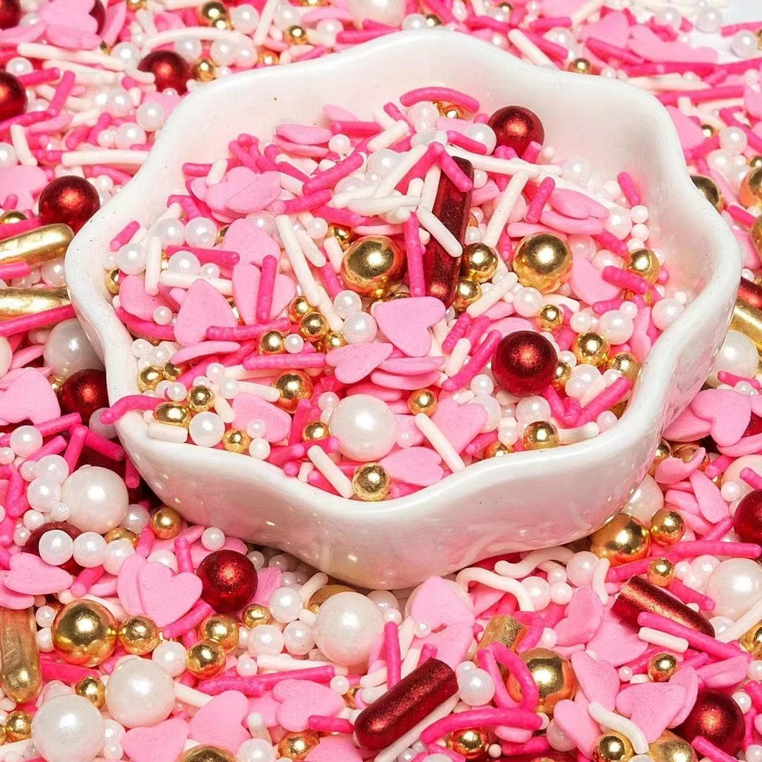 Sugar Rod Sprinkle Gold Luxury Bag Packaging Ningbo Solid Metallic Bakery Decoration Ingredients with 24 Months Shelf Life 1 Kg
