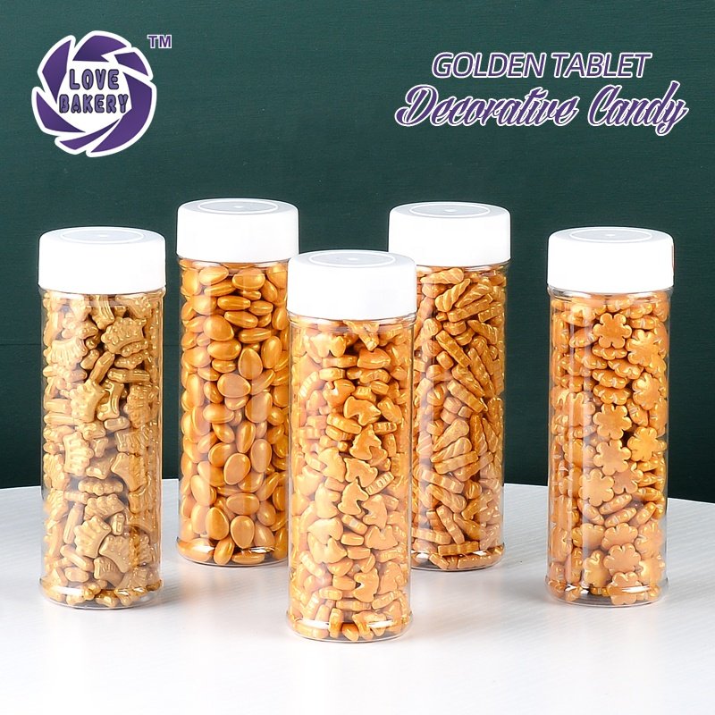 Lovebakery Golden Pressed Shape Candy For Cupcakes Bakery Ingredients Edible Sprinkles Cake Decorations