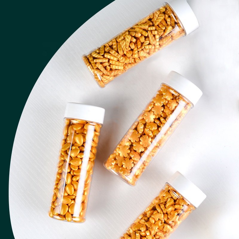 Lovebakery Golden Pressed Shape Candy For Cupcakes Bakery Ingredients Edible Sprinkles Cake Decorations