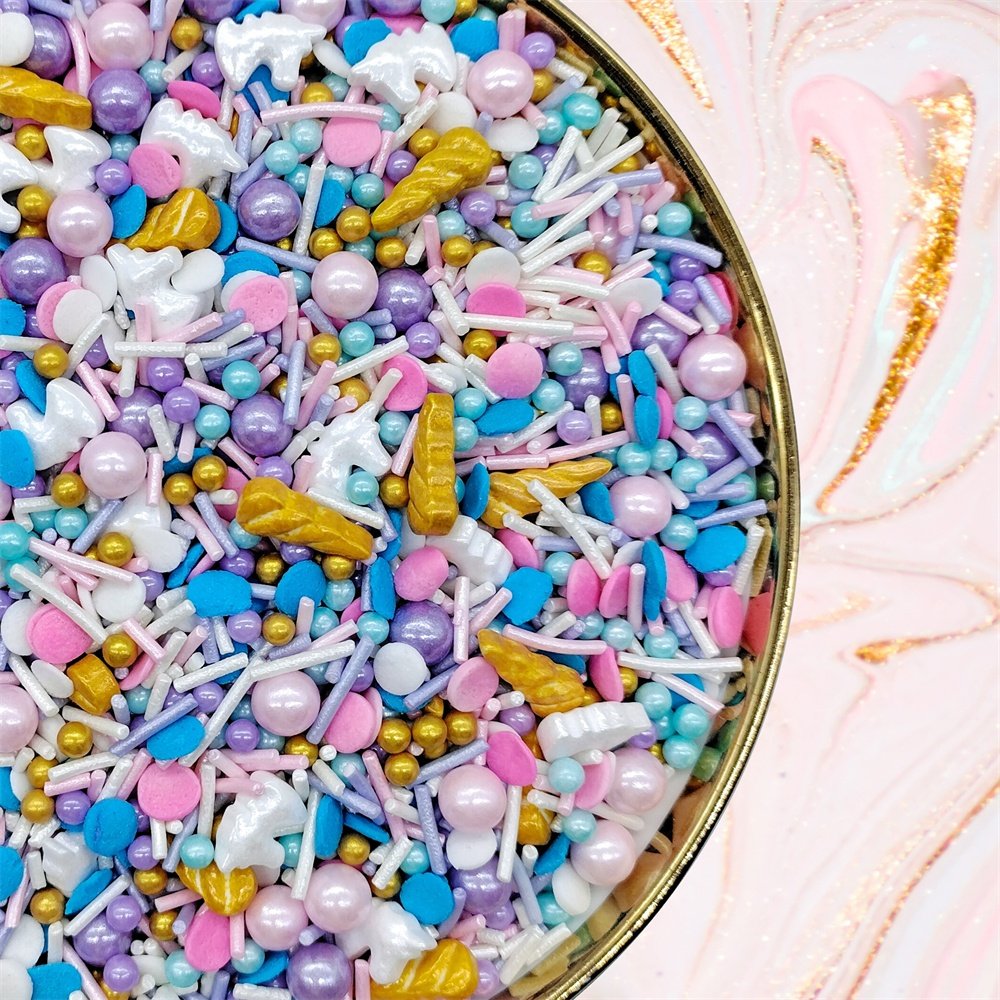 Mix Sizes Shape Miti-Color Valentines Edible Pink Sprinkles Sugar Pearls Beads for Cake Decorating With Bag Bottle