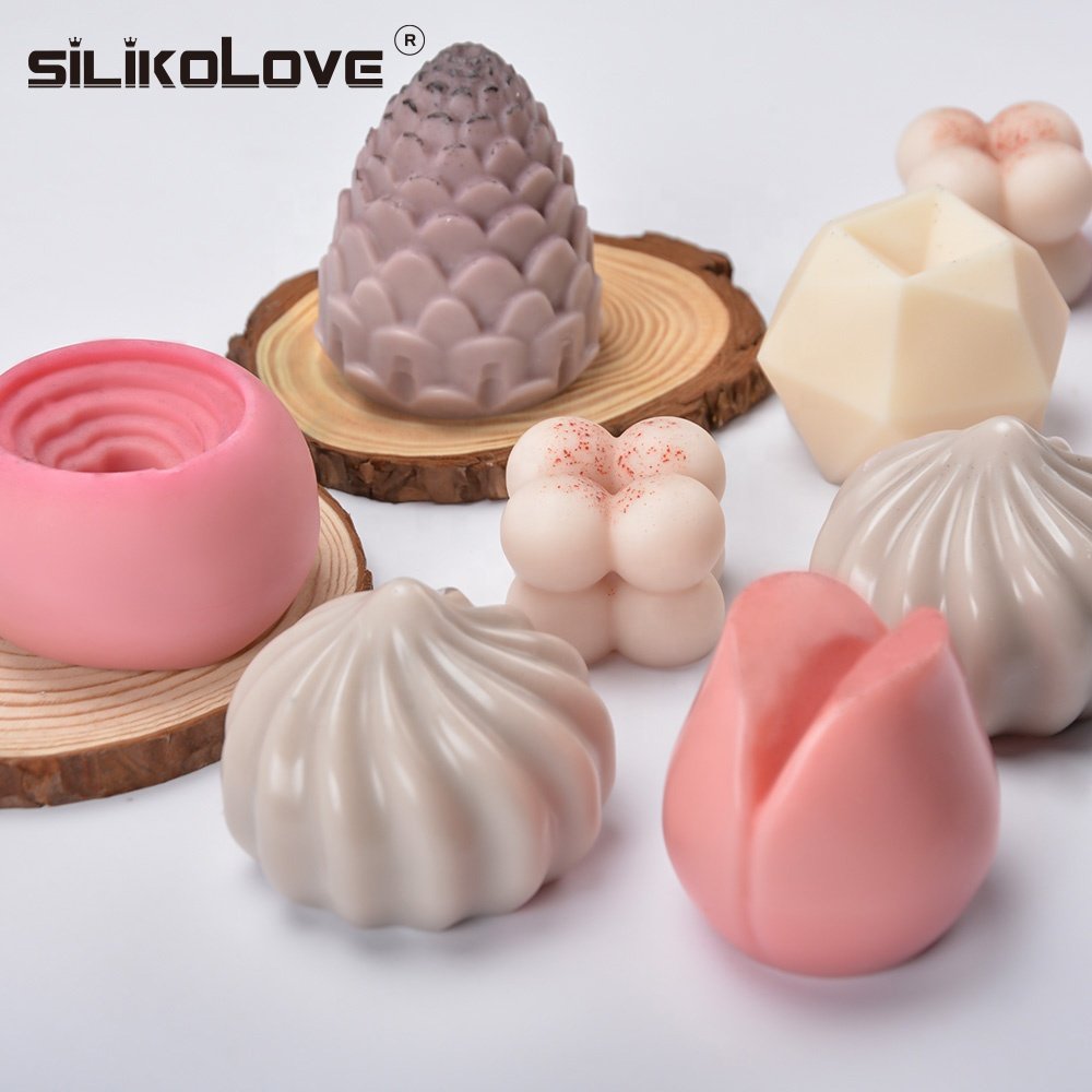 SILIKOLOVE Classic Fashion Food-Grade Silicon Mousse Cake Silicone Molds For DIY Scented Candle Holiday Home Decor