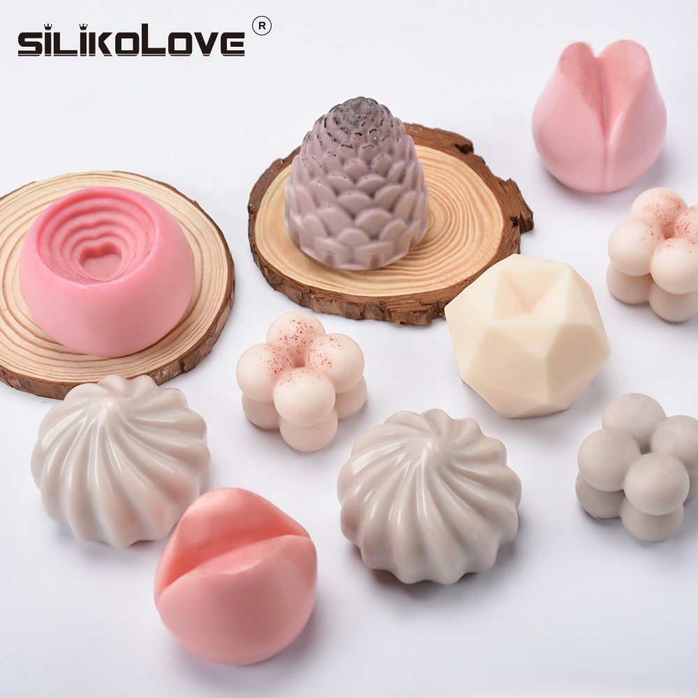 SILIKOLOVE Classic Fashion Food-Grade Silicon Mousse Cake Silicone Molds For DIY Scented Candle Holiday Home Decor