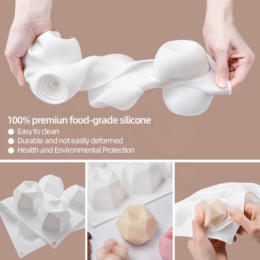 SILIKOLOVE Classic Fashion Food-Grade Silicon Mousse Cake Silicone Molds For DIY Scented Candle Holiday Home Decor