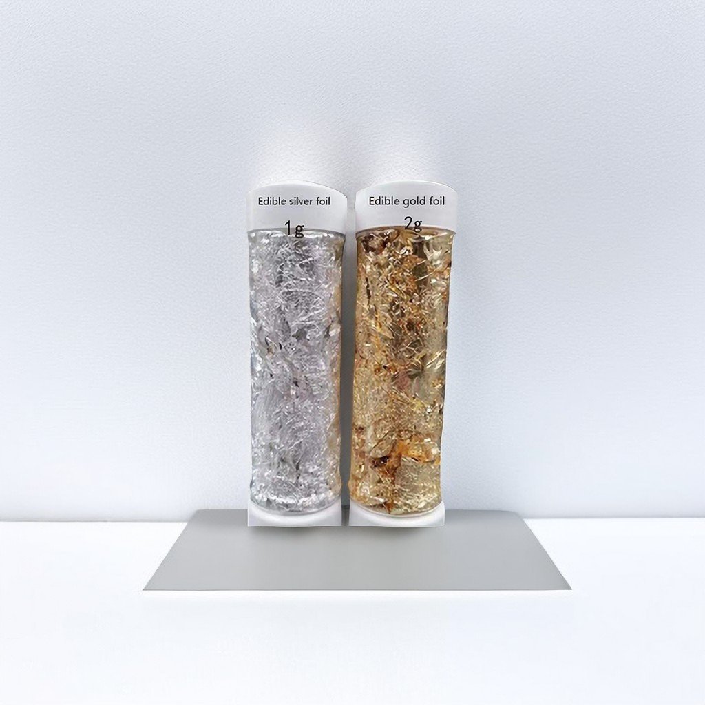 gold leaf flakes edible paper gold sheets sliver leaf foil only decorated sprinkles for cake decoration