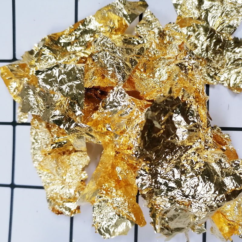 gold leaf flakes edible paper gold sheets sliver leaf foil only decorated sprinkles for cake decoration