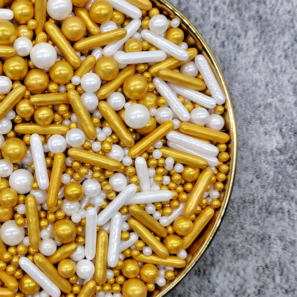 Mixed Color Polymer Clay Sprinkles Edible Sugar Pearls Bakery Decoration Ingredients